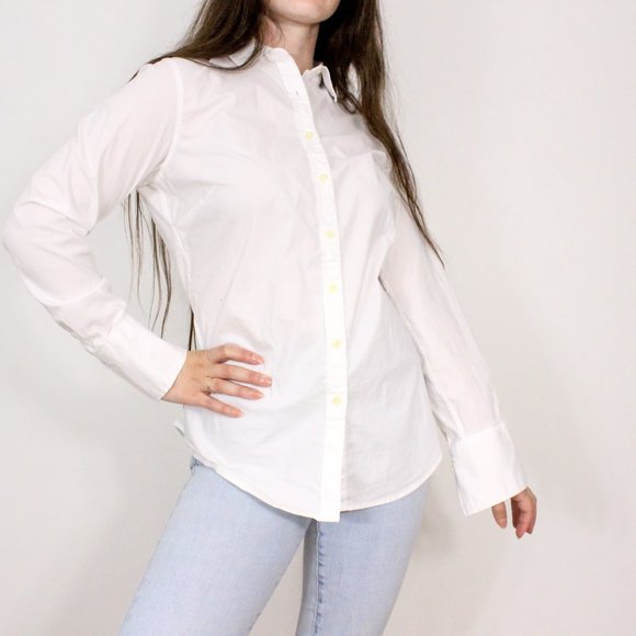 Banana Republic White Button Up - Picture 2 of 8